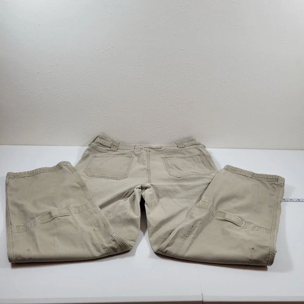 Duluth Trading Co Cargo Pants Mens 38x32 Khaki Excellent Flex Fire Hose Work